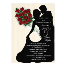 Happy Anniversary Party White Wedding Dancing Silo Custom Invite