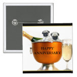 Happy Anniversary pug puppies button