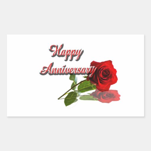 Happy Anniversary Rectangular Sticker Zazzle