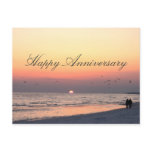 Happy Anniversary - Romantic Couple Beach Sunset Post Cards