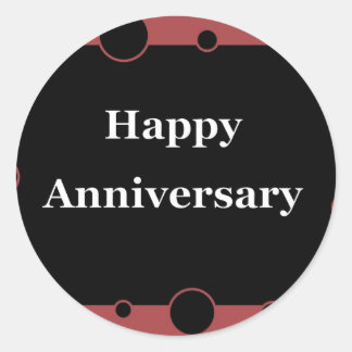 Happy Anniversary Round Stickers