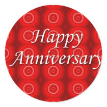 Happy Anniversary Round Stickers