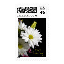 Happy Anniversary White Daisy Photography Postage Stamp