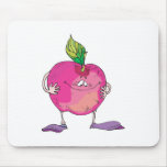 happy apple character