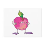 happy apple character