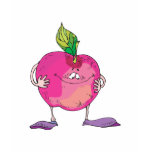 happy apple character