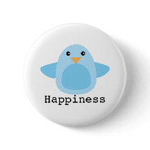 Happy as a Bluebird Pinback Button