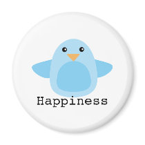 Happy as a Bluebird Refrigerator Magnets