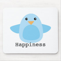 Happy as a Bluebird Mouse Pads