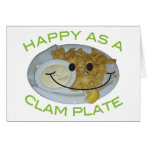 happy as a clam plate humorous parody Card by popiconz happy as a clam plate humorous parody Card