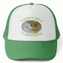happy as a clam plate humorous parody Hat by popiconz happy as a clam plate humorous parody Hat
