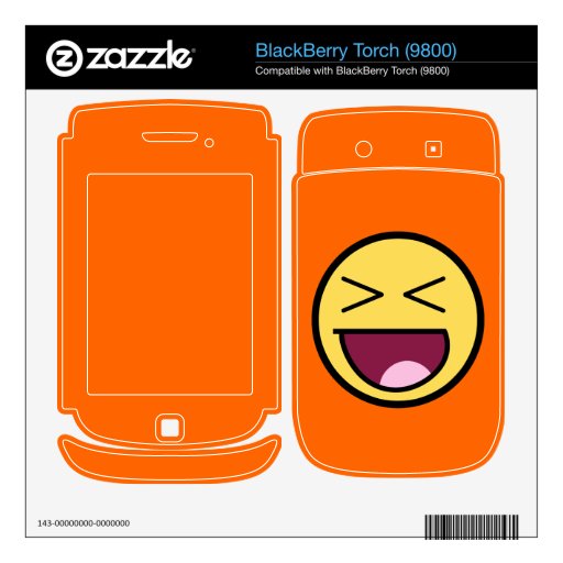Happy Awesome Face BlackBerry Torch Skin