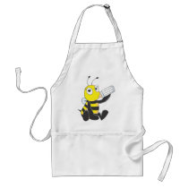 Happy Baby Bee Drinking Milk Aprons