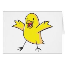 Happy Baby Chicken Cartoon Card