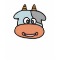 happy baby cow face t-shirts