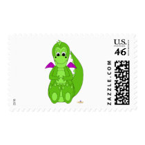 Happy Baby Green Dragon Purple Wings stamps