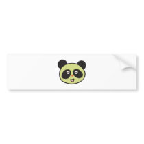 happy baby panda face bumper sticker