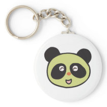 happy baby panda face keychains