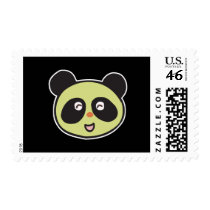 happy baby panda face postage stamps