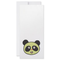 happy baby panda face rack card template