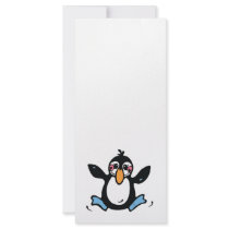 happy baby penguin customized rack card