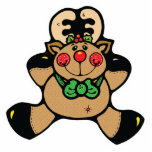 happy baby reindeer photo cutouts