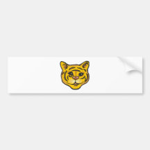 Happy Baby Tiger Face Bumper Sticker