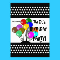 Happy Balloon Bouquet Party Invitation invitations