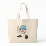 Happy Baseball Player Canvas Bags