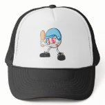Happy Baseball Player Mesh Hat
