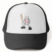 Happy Baseball Player Mesh Hats