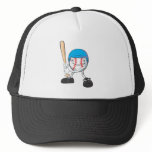 Happy Baseball Player Mesh Hat