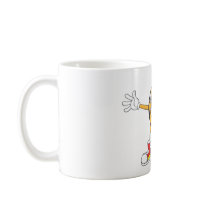 Happy Basketball Player in a Defense Position Coffee Mug