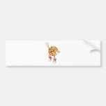 Happy Basketball Player Jumping Bumper Stickers