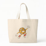 Happy Basketball Player Making a Block Tote Bags