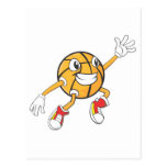 Happy Basketball Player Making a Block Post Cards