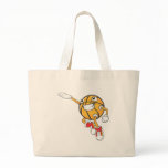 Happy Basketball Player Making a Layup Tote Bags