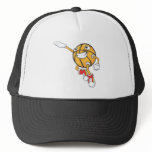 Happy Basketball Player Making a Layup Mesh Hats