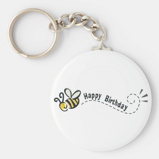 Happy Bee Birthday! Key Chain