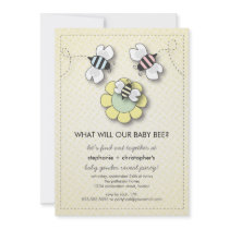 Happy Bee Family Couples Baby Gender Reveal Party Personalized Invite
