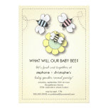 Happy Bee Family Couples Baby Gender Reveal Party Personalized Invite