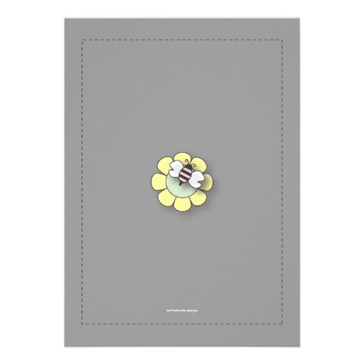 Happy Bee Family Couples Baby Shower for Girl Personalized Invitation