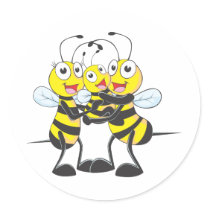 Happy Bee Family Stickers