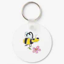 happy bee keychains