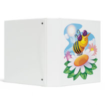 Happy Bee on Flower Notebook binders