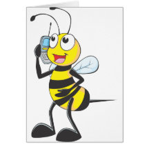 Happy Bee on Phone Cards