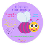 Happy Bee Sticker - large