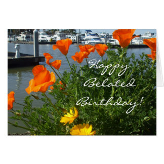California Poppy Happy Birthday Cards, California Poppy Happy Birthday