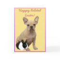 Happy Belated Easter French bulldog greeting card by ritmoboxer Happy Belated Easter French bulldog greeting card