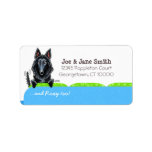 Happy Belgian Sheepdog Blue Couch labels